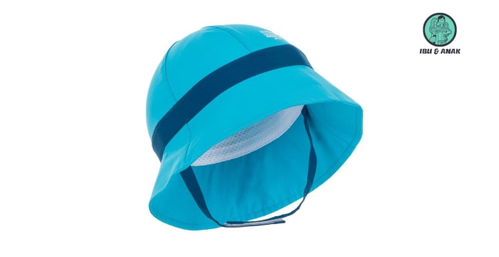 Decathlon Nabaiji Topi Selancar Bayi Perlindungan UV- Biru