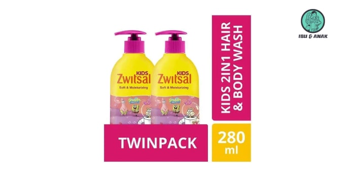Zwitsal Kids 2-in-1 Hair and Body Soft and Moisturizing Pink
