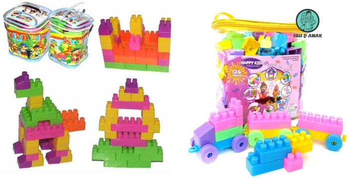 Intex Pineapple Lego Balok Susun Blocks 