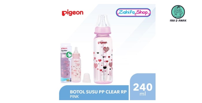 Pigeon Botol PP 240 ml Pink Peristaltic