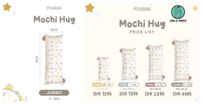 Mooi Mochi Hug Bantal Guling 