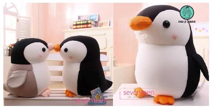 Boneka Penguin Cute Bubble Foam Penguin Couple Doll – Female