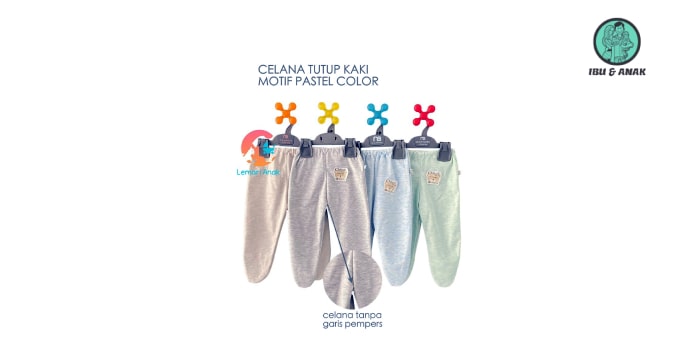 Chiyo Celana Bayi Tutup Kaki Motif Misty Stripe