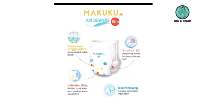 Lucky Mom Indonesia Makuku Air Diapers Slim 