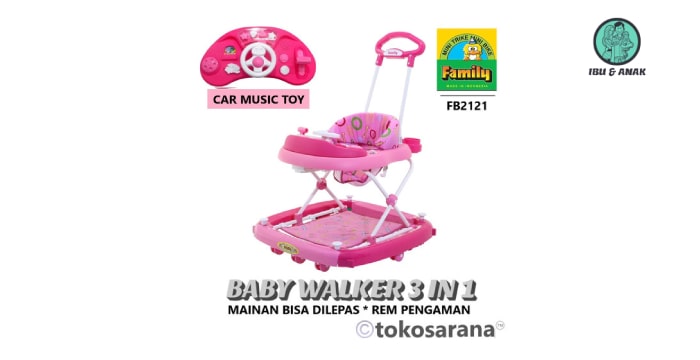Family-Trike Baby Walker Car, Melody, Music & Light 