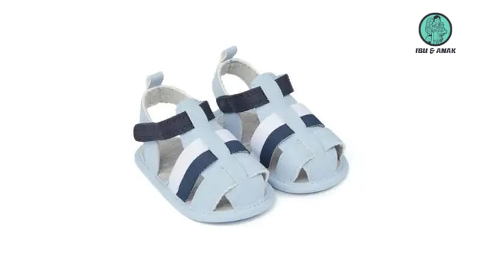 Mothercare Blue Colour-Block Baby Sandals