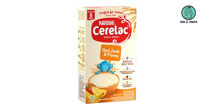 Nestle Cerelac Bubur Sereal Apel, Jeruk & Pisang