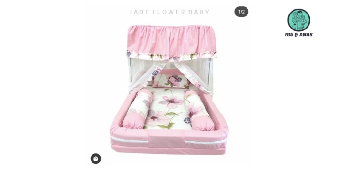 Jade Flower Baby Kasur Kelambu Bayi Hello Kitty