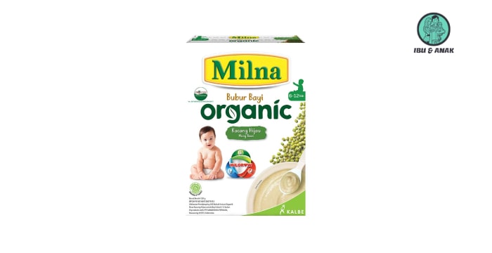 Milna Bubur Bayi Organik Kacang Hijau