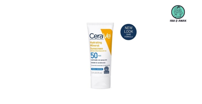 CeraVe Hydrating Mineral Sunscreen SPF 50 Face Lotion 