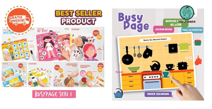 Busy Page Montessori Board Game