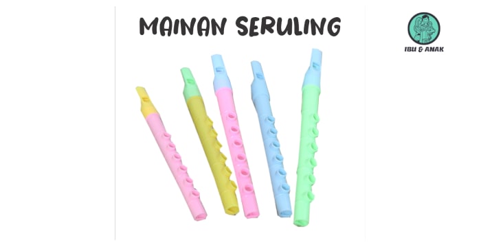 Mainan Seruling Plastik Warna-Warni 