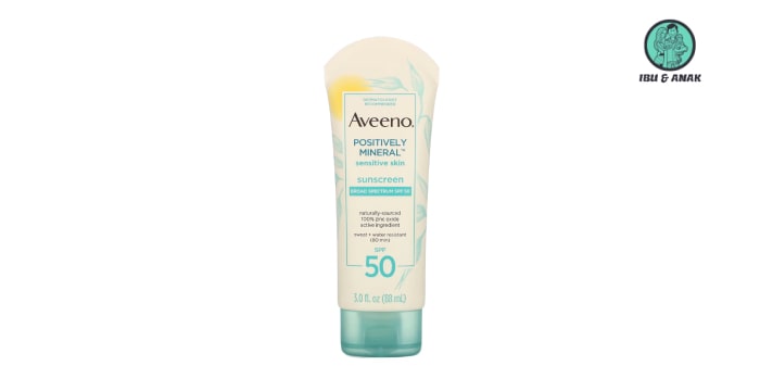 Johnson & Johnson Aveeno Positively Mineral Sensitive Skin Sunscreen Broad Spectrum SPF 50 