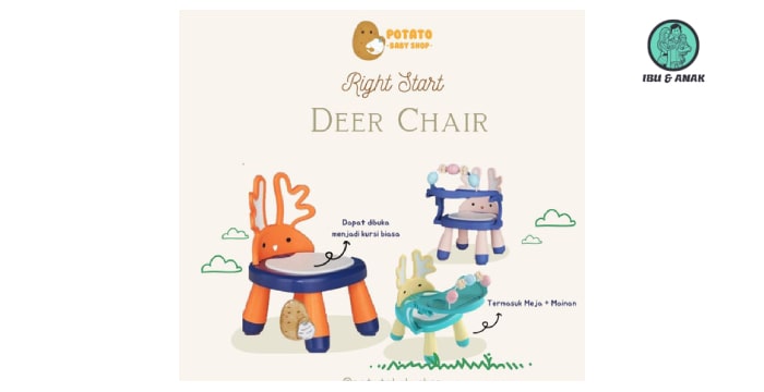 Right Star Plastic Baby Chair 3-in-1 Deer Chair 