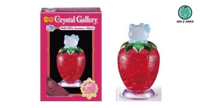 Crystal Puzzle 3D Strawberry Kitty