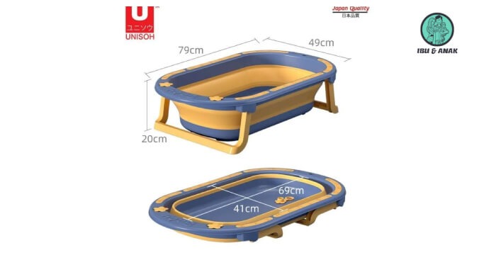 UNISOH Portable Foldable Baby Bathtub