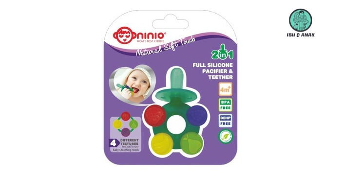 Ninio 2 in 1 Full Silicone Pacifier & Teether