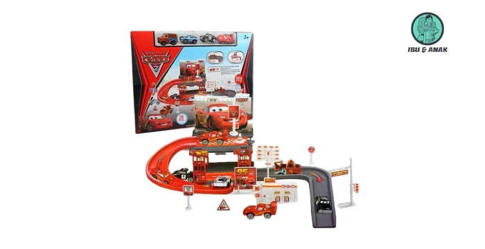 Disney Pixar Cars 2 Toy Racing Track Parking Garage 