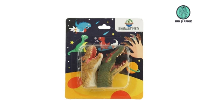 KKV New Canna Dinosaur Finger Hand Puppet Two Pack